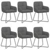 vidaXL Esszimmerst&uuml;hle 6 pcs Samt (V) Dunkelgrau 59 x 56,5 x 86 cm