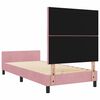 vidaXL Boxspringbett mit Kopfteil Rosa 90 x 190 cm Samt