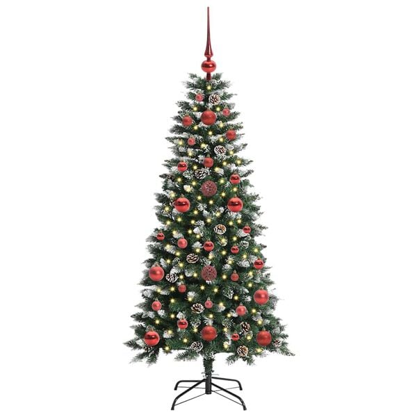 vidaXL K&uuml;nstlicher Weihnachtsbaum mit 150 LEDs mit St&auml;nder Gr&uuml;n 120 cm