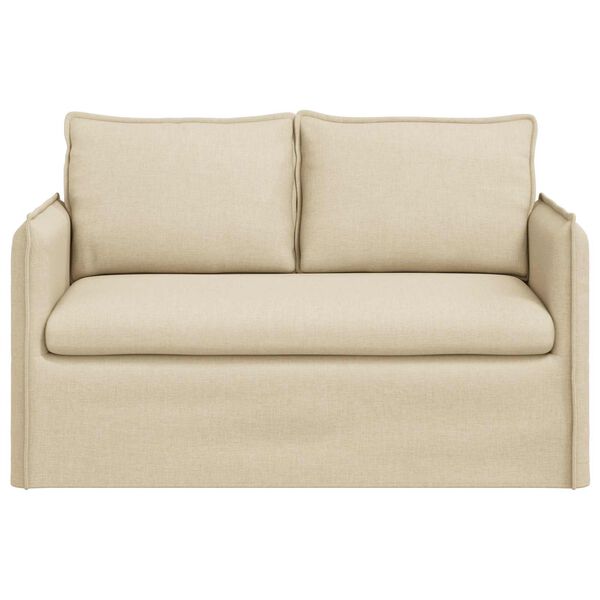 vidaXL Sofa 120cm Creme Metall