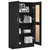 vidaXL B&uuml;cherregal Schwarz Eichen-Optik 82,5 x 30,5 x 150 cm