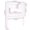 vidaXL Kopfteil Grau 81x4x100 cm Massivholz Kiefer