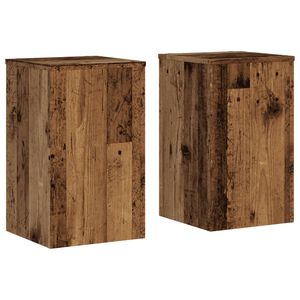 vidaXL Pflanzenst&auml;nder 2 Stk. Altholz-Optik 30x30x50 cm Holzwerkstoff