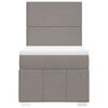 vidaXL Boxspringbett mit Matratze Taupe 90x190 cm Stoff