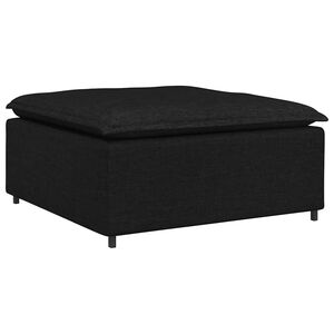 vidaXL Modulares Sofa-Fu&szlig;hocker-Modul Schwarz 100 x 100 x 48 cm