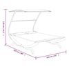 vidaXL Sonnenliege mit Dach 165x203x138 cm Bugholz Massiv Anthrazit