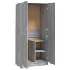 vidaXL Kleiderschrank Grau Sonoma 82,5x51,5x180 cm Holzwerkstoff