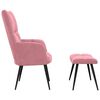 vidaXL Relaxsessel mit Hocker Rosa Samt
