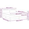 vidaXL Boxspringbett mit Matratze Grau 200 x 200 cm Kunstleder