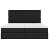 vidaXL Bett mit LED-Lichtleisten Schwarz 180 x 200 cm Stoff
