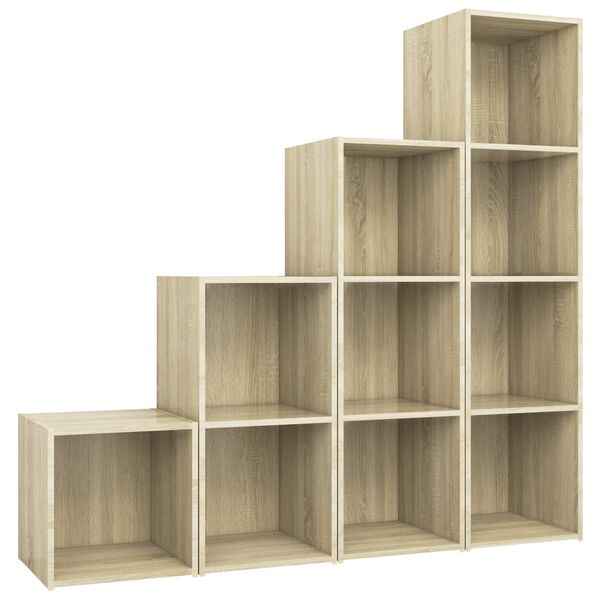 vidaXL 4-tlg. TV-Schrank-Set Sonoma-Eiche Holzwerkstoff