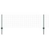 vidaXL Zaun mit Pfosten Gr&uuml;n 0,6 x 25 m Stahl und PVC