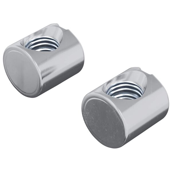 vidaXL Zylindermuttern 2 pcs Silber M6 x 12 mm Metall