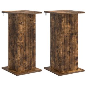 vidaXL Pflanzenst&auml;nder 2 pcs Ger&auml;ucherte Eiche 30,5 x 30 x 60,5 cm