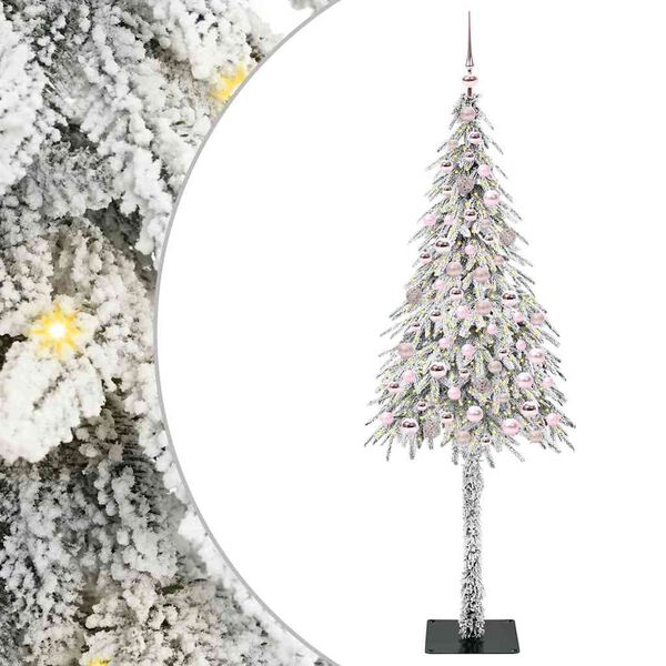 vidaXL Weihnachtsbaum mit 300 LEDs Wei&szlig; 210 cm PE und Stahl