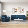 vidaXL Sofa 2 pcs Blau Gesamtabmessungen: 245 x 82 x 80 cm (B x T x H)