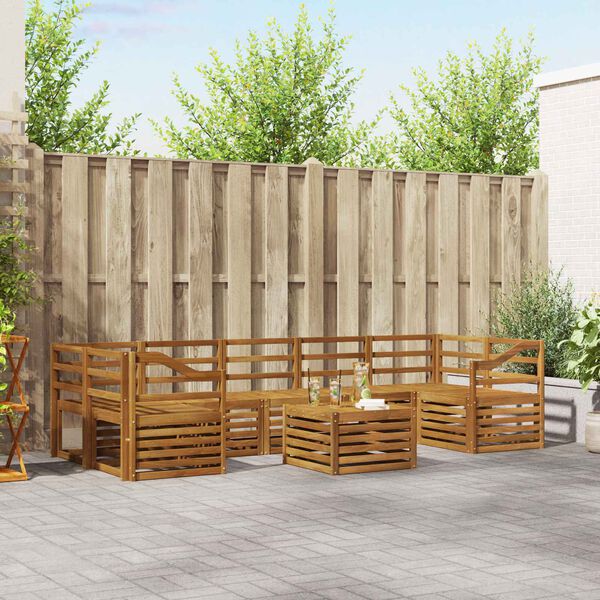 vidaXL Sofagarnituren 8 pcs Natur Massivholz Akazie