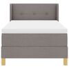 vidaXL Boxspringbett mit Matratze Taupe 200 x 100 cm Polyester