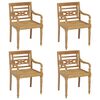 vidaXL Batavia-St&uuml;hle 4 Stk. Massivholz Teak