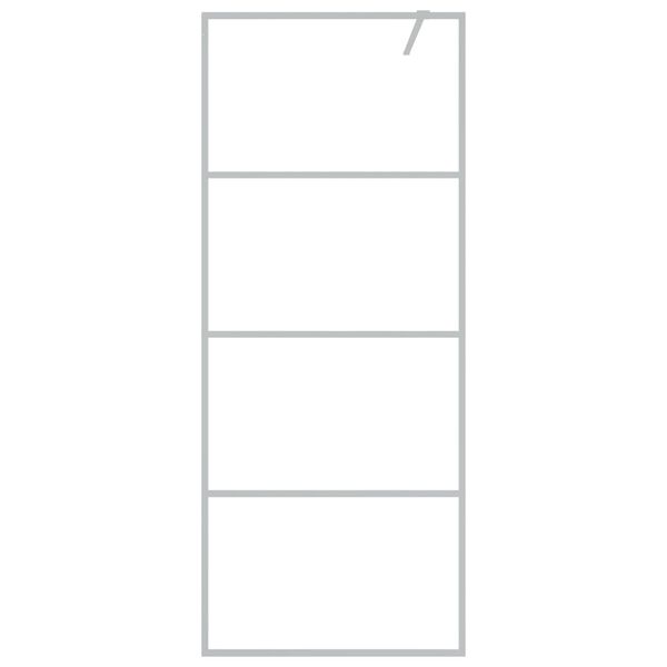 vidaXL Duschwand f&uuml;r Walk-In Dusche Silber 80x195 cm ESG-Glas Klar