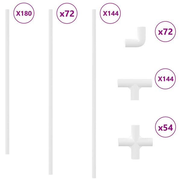 vidaXL PVC Rohr 29 pcs Wei&szlig; PP und PE