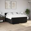 vidaXL Boxspringbett mit Matratze Schwarz 180x200 cm Stoff