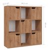vidaXL B&uuml;cherregal Braun Eichen-Optik 88,5x27,5x88 cm Holzwerkstoff