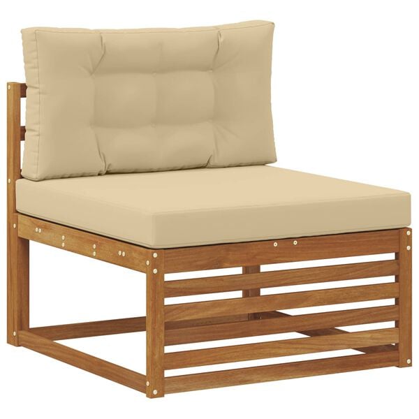 vidaXL Outdoor Mittelsofa Massivholz Akazie Natur