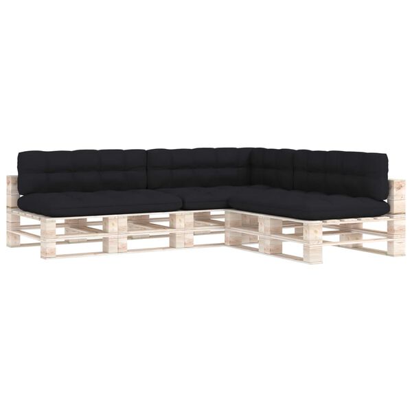 vidaXL Palettensofa-Auflagen 7 Stk. Schwarz