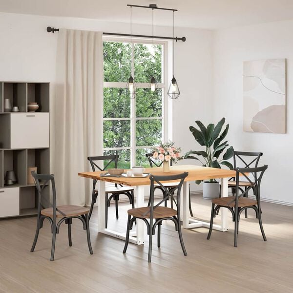 vidaXL Esstisch Hellbraun 180x120x74 cm Massivholz Eiche Rechteckig