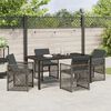 vidaXL Garten Essgruppe 5 pcs Grau Poly-Rattan