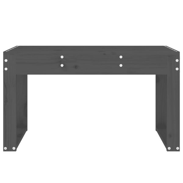 vidaXL Gartenbank Grau 80x38x45 cm Massivholz Kiefer