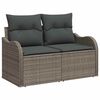 vidaXL Gartensofa-set mit Kissen mit Speicher 6 pcs Grau Poly-Rattan