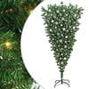 vidaXL Umgedrehter Kunst Weihnachtsbaum mit Kugelset Gr&uuml;n 210 cm PVC
