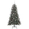 vidaXL K&uuml;nstlicher Weihnachtsbaum Gr&uuml;n 180 cm PVC, Plastik und Stahl