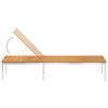 vidaXL Sonnenliege Massivholz Akazie und Edelstahl