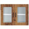 vidaXL K&uuml;chen-H&auml;ngeschrank mit Glast&uuml;r Altholz-Optik Holzwerkstoff