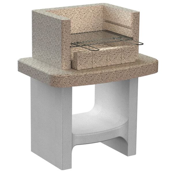 vidaXL Holzkohle-Standgrill aus Beton mit Ablage