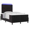 vidaXL LED Boxspringbett mit Matratze Schwarz 120 x 200 cm Stoff