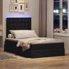 vidaXL Bett mit Stauraum und LED Schwarz 120 x 190 cm Polyester