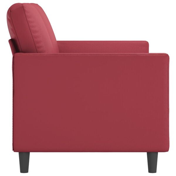 vidaXL 2-Sitzer-Sofa Weinrot 140 cm Kunstleder