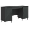 vidaXL Schreibtisch Schwarz 142,5 x 50 x 75 cm Holzwerkstoff