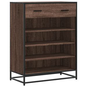 vidaXL Schuhschrank Eichen-Optik 75x38x97,5 cm Holzwerkstoff Metall