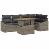vidaXL Garten-Sofa-Set 6 Stk. Grau Poly Rattan