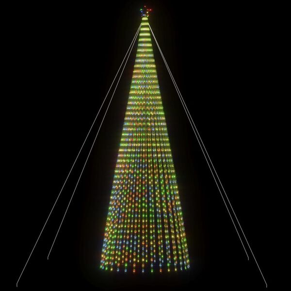 vidaXL LED Weihnachtsbaum 1544 LEDs Mehrfarbig 500 cm
