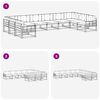 vidaXL Outdoor-Sofagarnitur mit Kissen 10 pcs Natur und Anthrazit