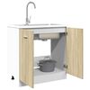 vidaXL Unterschrank Lyon Sonoma-Eiche 80x46x81,5 cm Holzwerkstoff