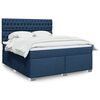 vidaXL Boxspringbett mit Matratze Blau 180x200 cm Stoff