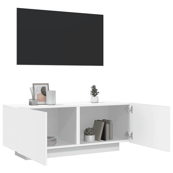 vidaXL TV-Schrank Weiß 100x35x40 cm Holzwerkstoff