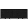 vidaXL Sideboard Schwarz 230x35x80 cm Massivholz Kiefer